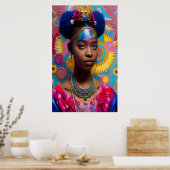 Poster Jolie princesse avec tiara (Cuisine)