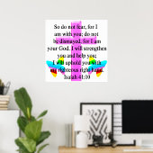 POSTER JOLIE SCRIPTURE ISAIAH 41:10 CONCEPTION (Bureau à domicile)
