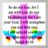 POSTER JOLIE SCRIPTURE ISAIAH 41:10 CONCEPTION (Devant)