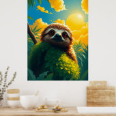 Poster Jolie Sloth (Cuisine)