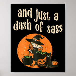 Poster Jolie Sorcière Drôle Halloween Femmes Filles Ados
