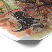 Poster Jolie sorcière et pochette de chat noir (Coin)