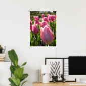 Poster Jolie tulipe rose (Bureau à domicile)