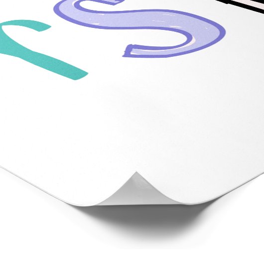 Poster Jolie typographie cool alphabet (Coin)