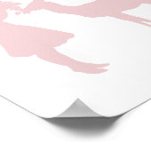 Poster Jolie Vintage fille et cerf Silhouette (Coin)