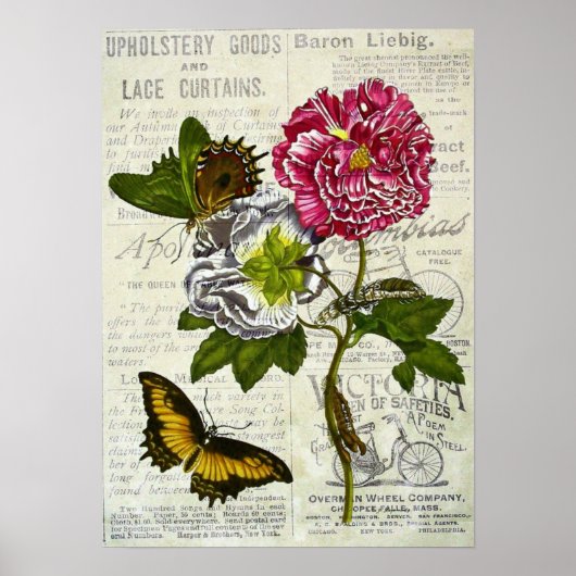 Poster Jolie zone de collage Vintage (Devant)