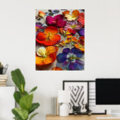 Poster Jolies fleurs (Bureau à domicile)