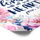 Poster Jolies fleurs | Confiance dans le Seigneur | Texte (Coin)
