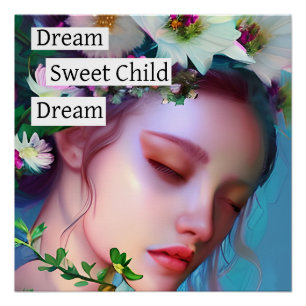 Poster Jolies fleurs de poils dans l'Imaginaire de cheveu