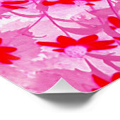 Poster Jolies Fleurs Rouges (Coin)