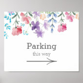 Poster Jolies Fleurs Sauvages | Panneau de Stationnement (Devant)