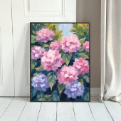 Poster Jolies floraisons d'hortensia | Aquarelle florale