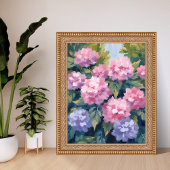 Poster Jolies floraisons d'hortensia | Aquarelle florale