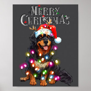 Poster Jolies lumières de Noël de montagne de Berne Xmas