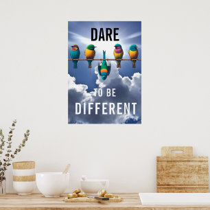 Poster Jolies Oiseaux sur un fil Odeur
