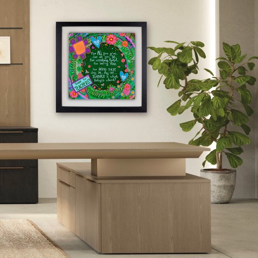 Poster Jolies professeurs de Merci apprécient l'inspiriti