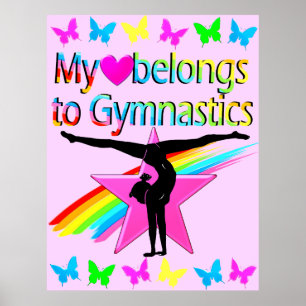 POSTER JOLIMENT MON COEUR APPARTIENT À GYMNASTICS RAINBOW