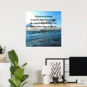 POSTER JOLIMENT SÉRÉNITÉ PRIER OCÉAN ET VAGUES PHOTO (Bureau à domicile)