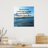 POSTER JOLIMENT SÉRÉNITÉ PRIER OCÉAN ET VAGUES PHOTO (Cuisine)