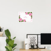 Poster Jolis bouquets d'angle roses pour anniversaire (Bureau à domicile)