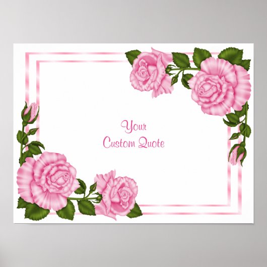 Poster Jolis bouquets d'angle roses pour anniversaire (Devant)
