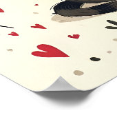 Poster Jolis chats rétro pour la Saint-Valentin (Coin)