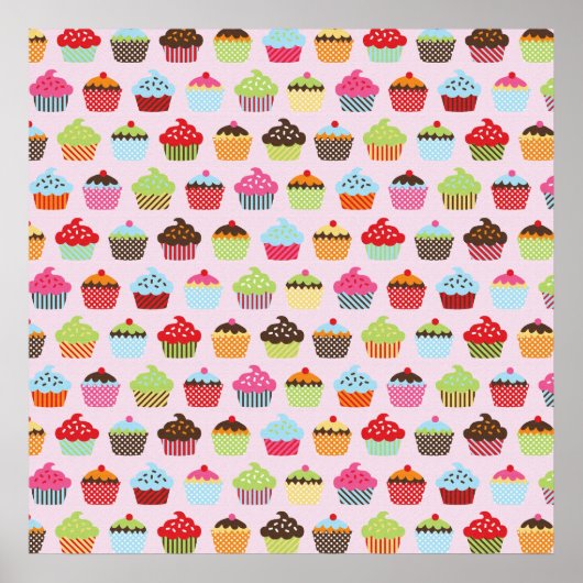 Poster Jolis Cupcakes (Devant)