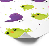 Poster Jolis oiseaux colorés (Coin)