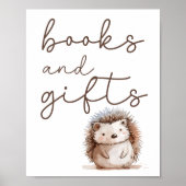 Poster Jolis petits livres pour bébé hérisson Cadeaux de (Devant)