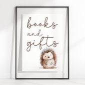Poster Jolis petits livres pour bébé hérisson Cadeaux de