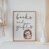 Poster Jolis petits livres pour bébé hérisson Cadeaux de