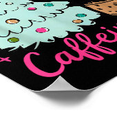Poster Jolly & Caffeinated Coffee Coquette Bow Xmas T (Coin)