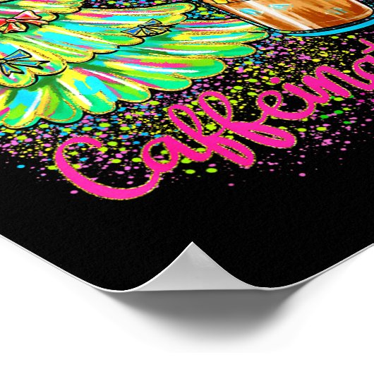 Poster Jolly And Caffeinated Christmas Tree Coquette Bow  (Coin)