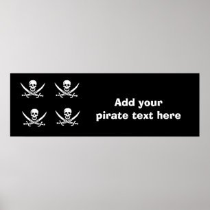 Poster Jolly roger drapeau de pirate