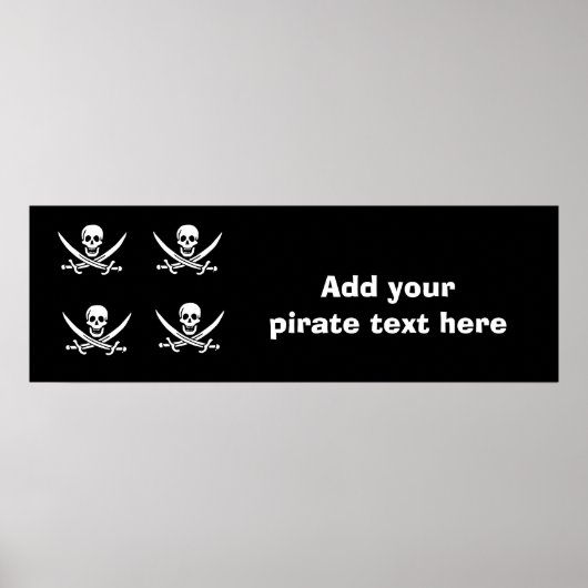 Poster Jolly roger drapeau de pirate (Devant)