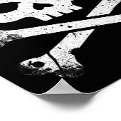 Poster Jolly roger Pirate Crâne Et Crossbones Drapeau Hal (Coin)