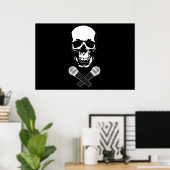 Poster Jolly roger sur la musique (Bureau à domicile)