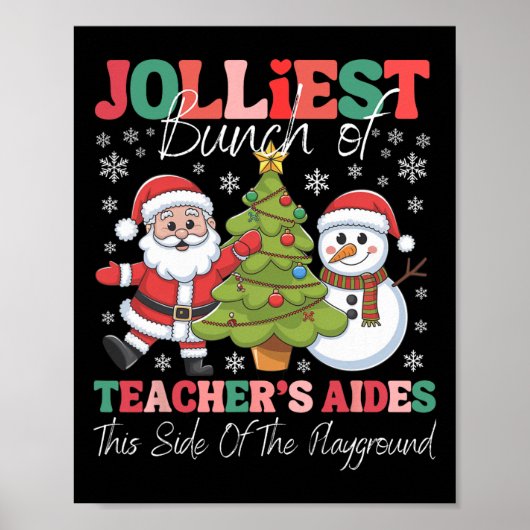 Poster Jolmost Teacher's Aides Christmas Playground Funn (Devant)
