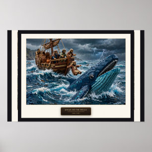 Poster Jonas et la Baleine — Art en briques de constructi