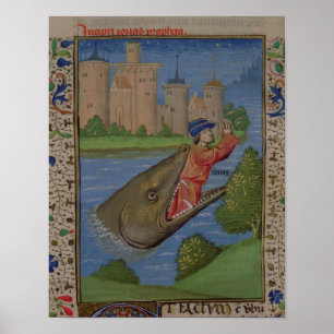 Poster Jonas et la Baleine, de la Bible de Jean XXII