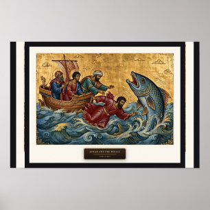 Poster Jonas et la Baleine — Icône byzantine