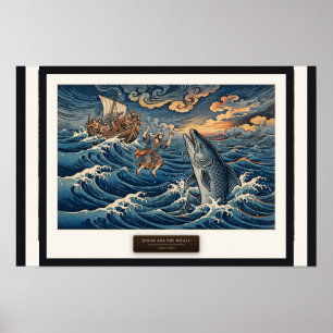 Poster Jonas et la Baleine — Ukiyo-e