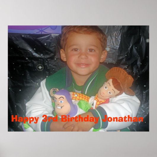 Poster Jonathan 3e anniversaire Buzz (Devant)