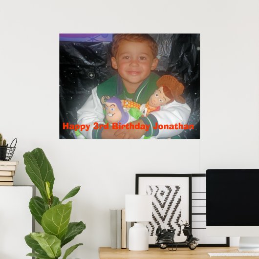 Poster Jonathan 3e anniversaire Buzz (Bureau à domicile)