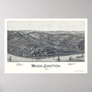 Poster Jonction de Mingo, carte panoramique de l'OH -