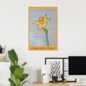 Poster Jonquille jaune unique (Bureau à domicile)