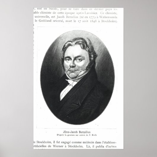 Poster Jons Jakob Berzelius (Devant)