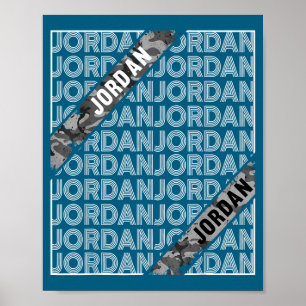 Poster Jordan vintage design hommes femmes enfants