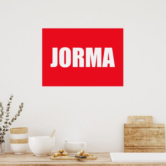 Poster Jorma (homonymie) (Cuisine)