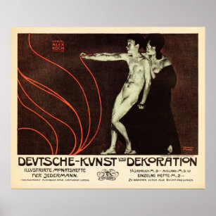 Poster Josef Rudolf Witzel 1898 DEUTSCHE KUNST UND DEKORA